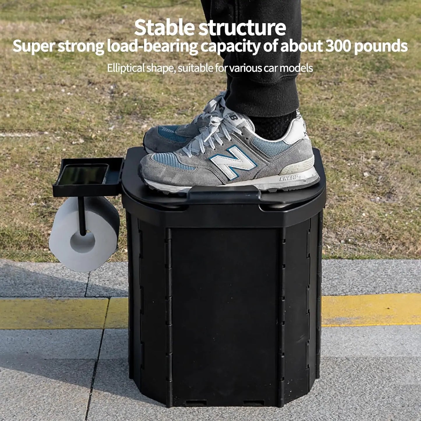 Lightweight Portable Camping Toilet With PU Cushion