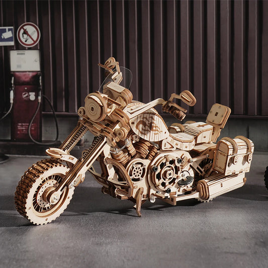 Robotime Motorcycle 3D Wooden Puzzle Kit DIY Gift For Kids