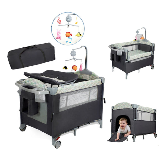 Pack N Play Portable Playard With Bassinet And Changing Table Baby Travel Crib