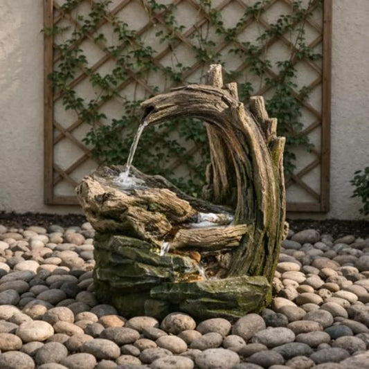 Outdoor Water Fountain With Adjustable Flow Electric Pump