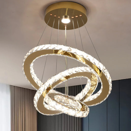 VETRULUS Crystal Chandeliers for Living Room Hall Ceiling Pendant Light