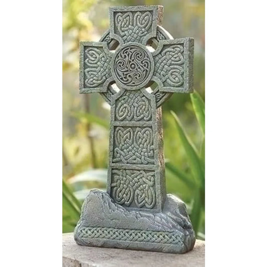 SHXI Celtic Garden Statue Outdoor Religious Decor Stone Finish