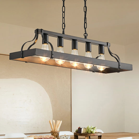 ARLGSITE Industrial Pendant Light With Adjustable Chain Modern Farmhouse