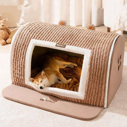 NONECN Winter Dog Kennel Warm Bed Mat For Dogs Washable