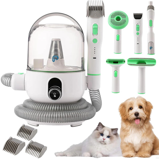 HiMISS Pet Grooming Kit 2L Vacuum Suction 5 Tools Quiet