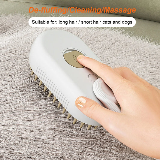 VKTECH USB Rechargeable Cat And Dog Grooming Comb With Spray
