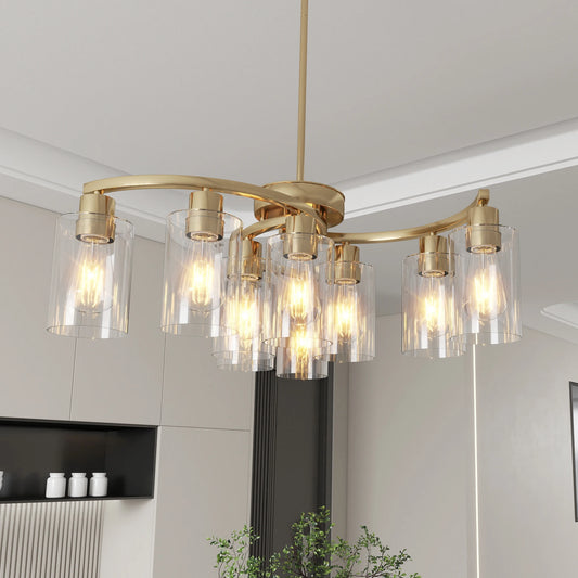 ARLGSITE 9 Light Modern Farmhouse Chandelier Dining Room Fixture
