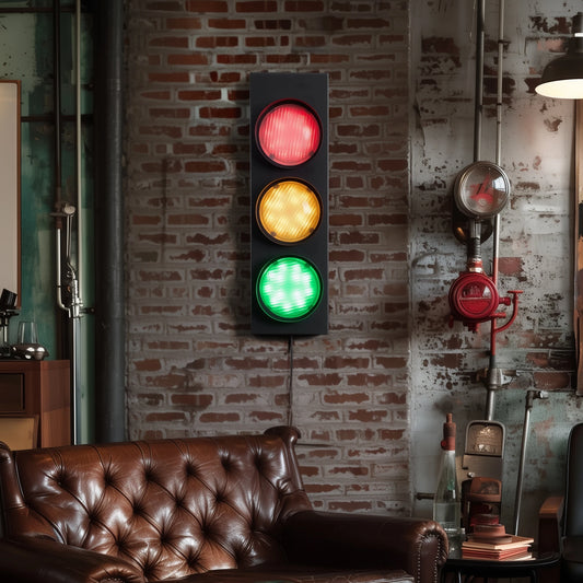 Traffic Light LED Wall Lamp Decor for Living Room Accent
