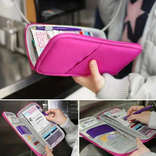 Travel Wallet Passport Card Holder Organizer Cash Holder Document Bag