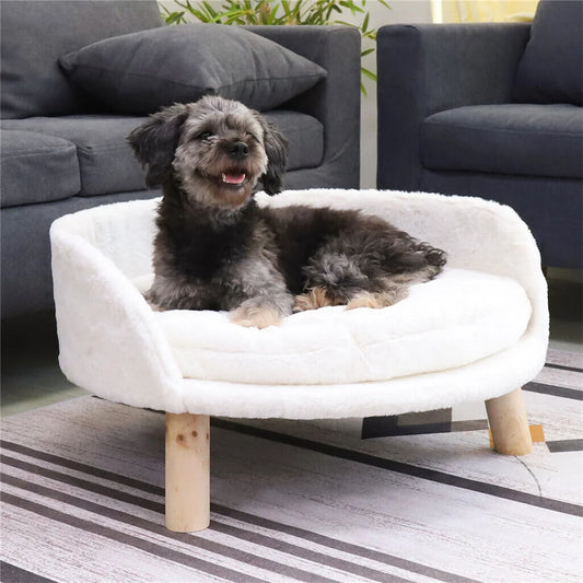 BORWARTCN Ultra Soft Elevated Dog Cat Sofa Bed Waterproof Cushion