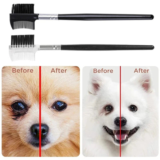 YTYIN Tear Stain Eye Comb Dogs Double-Sided Grooming Brush