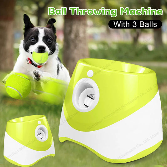 Automatic Dog Ball Launcher With Tennis Balls For Indoor Outdoor