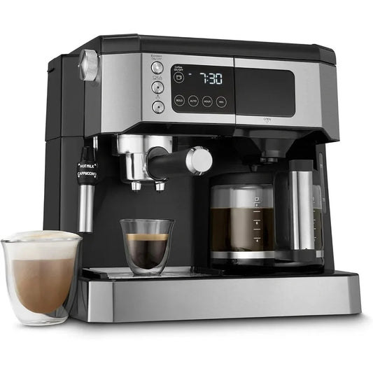 All-In-One Coffee And Espresso Maker With Grinder Dual Heating System