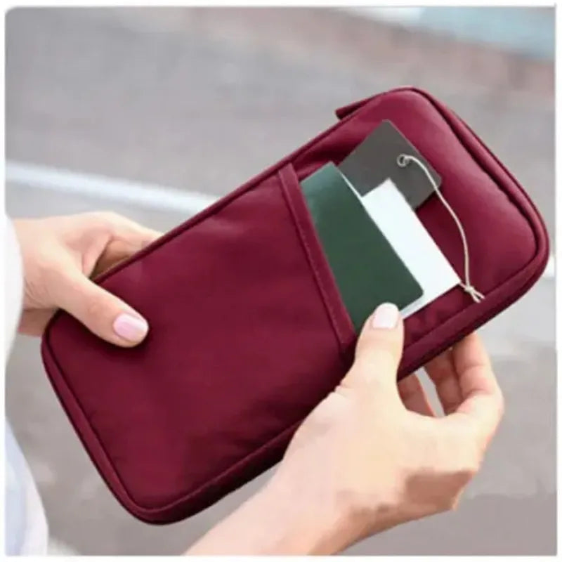 Travel Wallet Passport Card Holder Organizer Cash Holder Document Bag