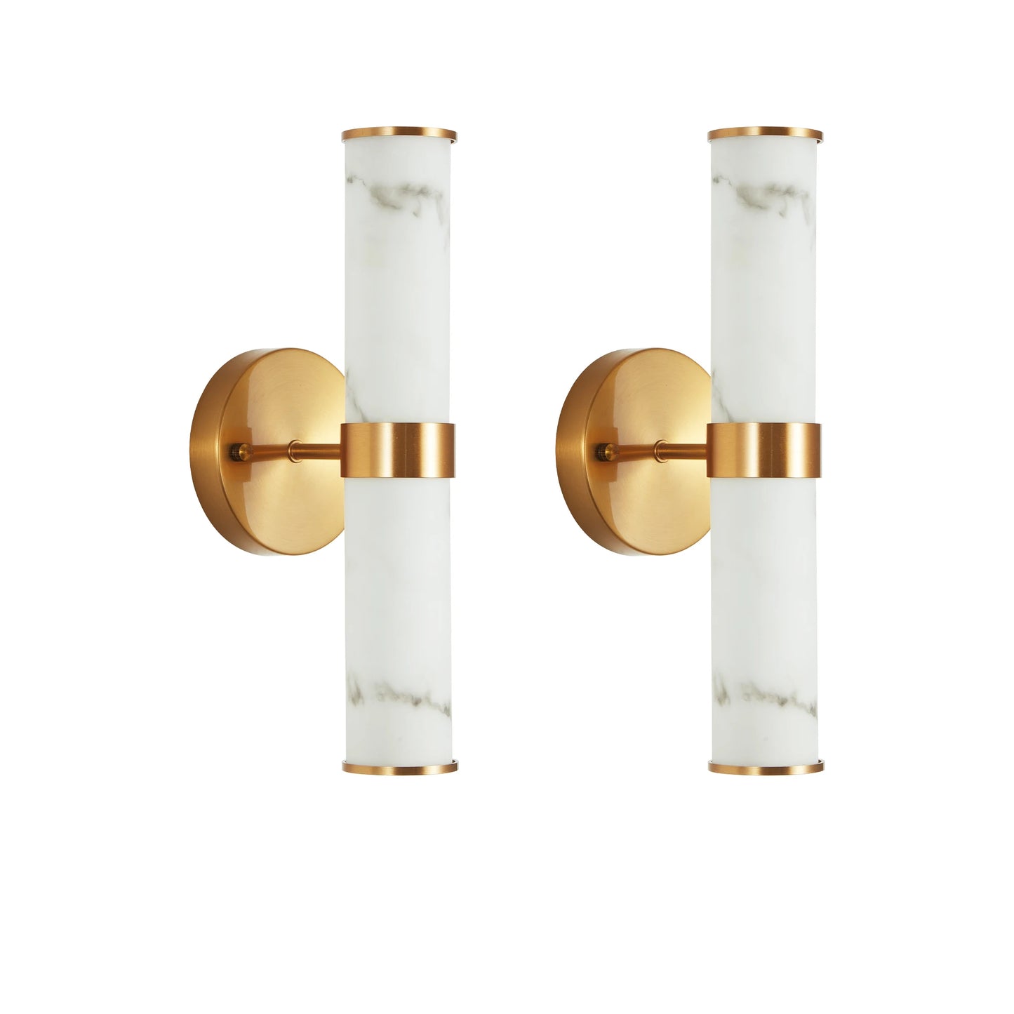 ARLGSITE Resin Marble Texture Wall Light Set of 2 Fixtures