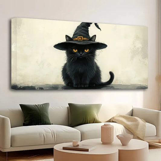 Pine Solid Wood Frame Halloween Canvas Wall Decor Gothic Academy