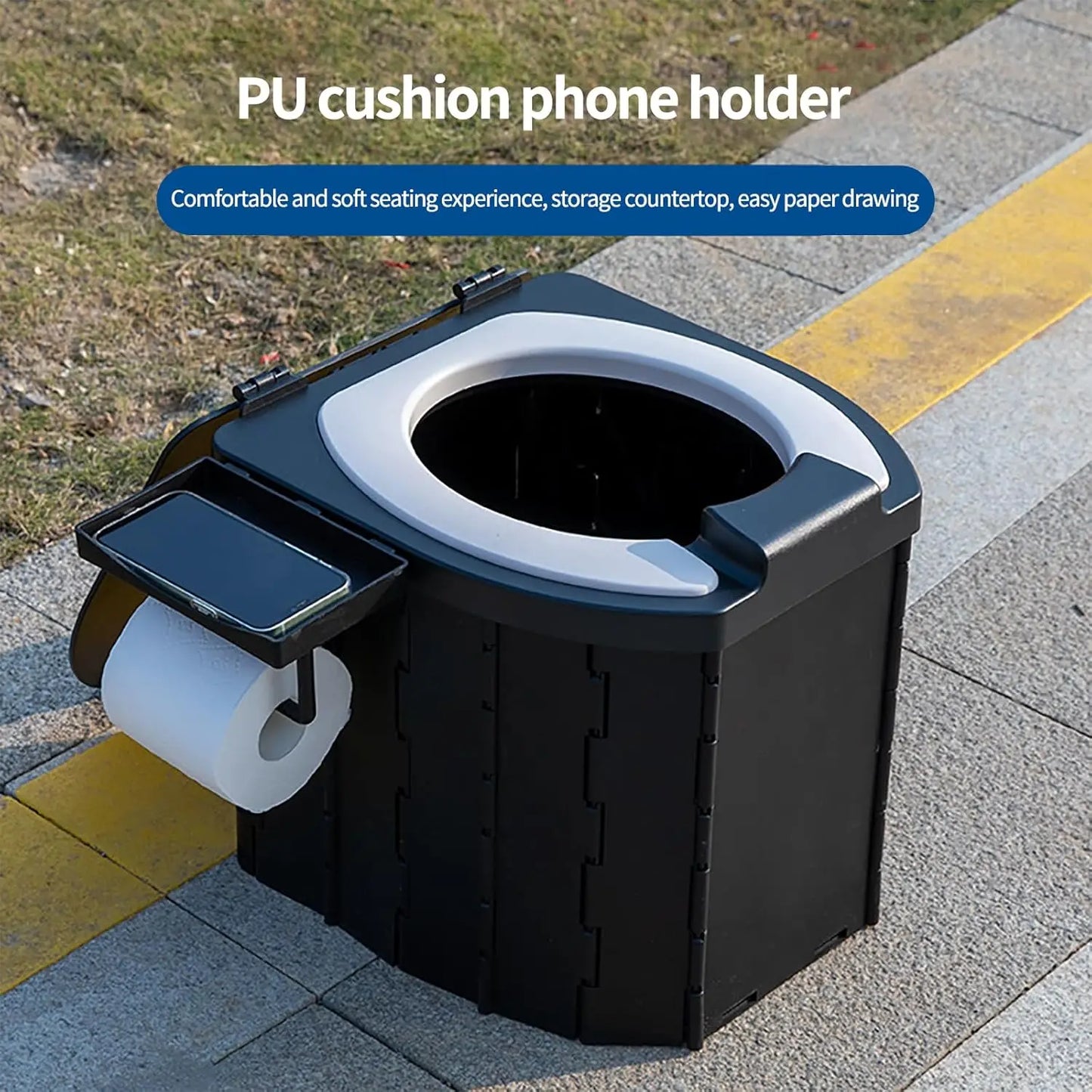 Lightweight Portable Camping Toilet With PU Cushion