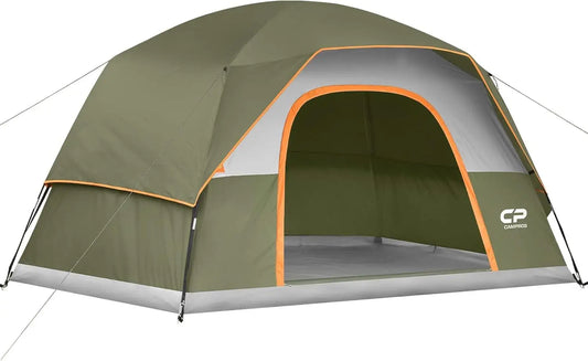 6 Person Waterproof Family Camping Tent With Mesh Windows