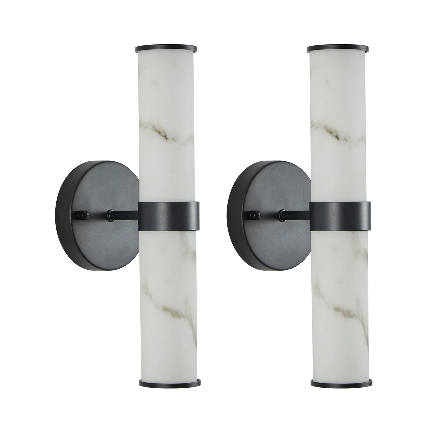 ARLGSITE Resin Marble Texture Wall Light Set of 2 Fixtures