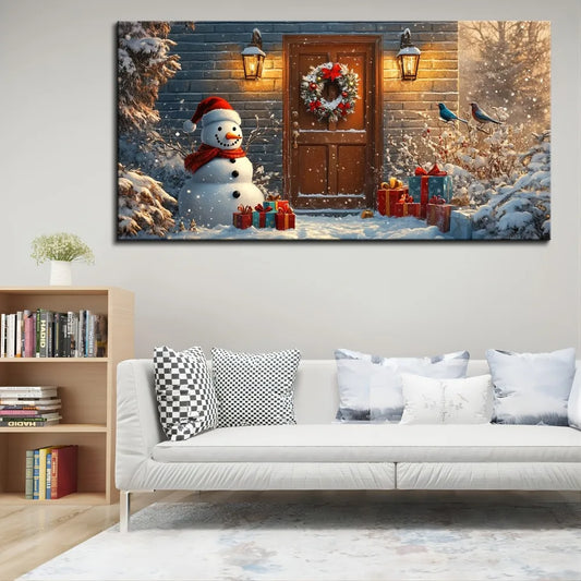 Snowman Hanging Art Prints Inspirational Holiday Quotes For Winter Decor