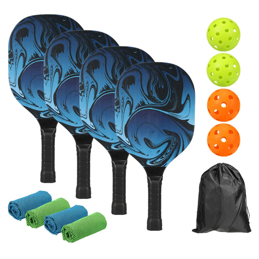 Hign-concerned Pickleball Paddle Set With Wood Rackets And Carry Bag