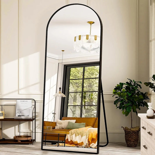 GLSLAND Arched Floor Mirror For Bedroom And Living Room