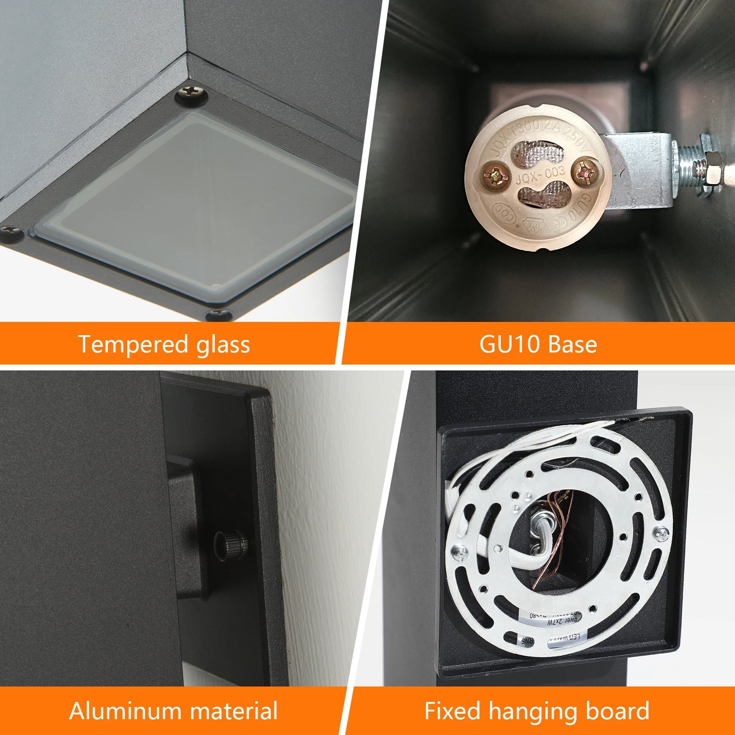 ARLGSITE 2-Pack Outdoor Up and Down GU10 Wall Light