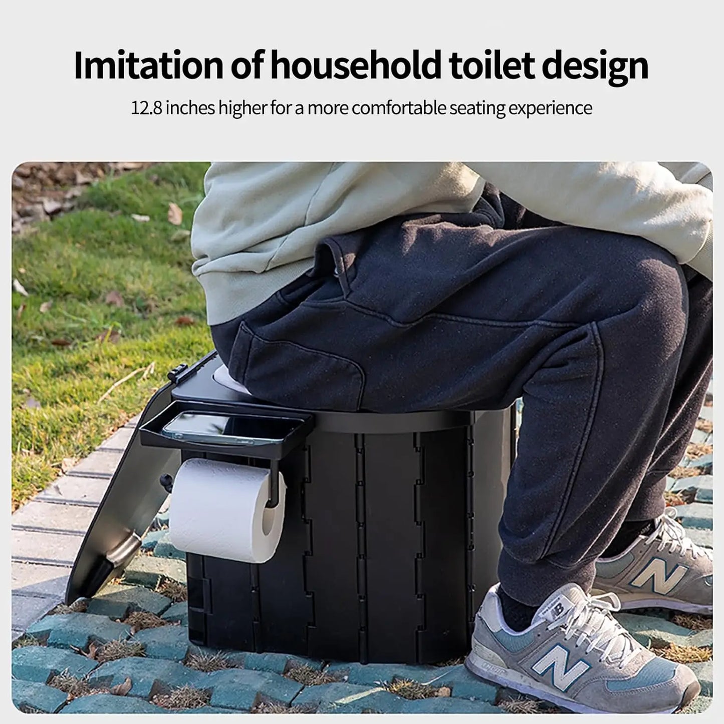 Lightweight Portable Camping Toilet With PU Cushion