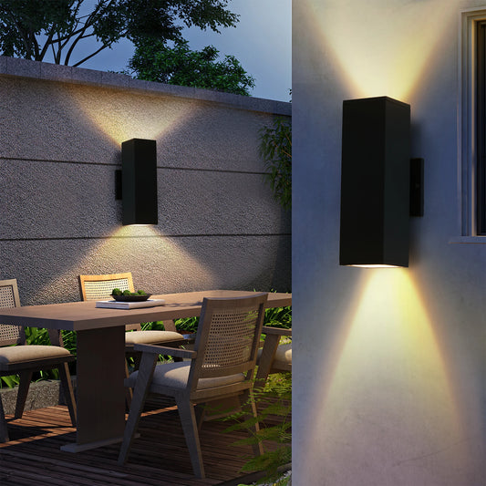 ARLGSITE 2-Pack Outdoor Up and Down GU10 Wall Light