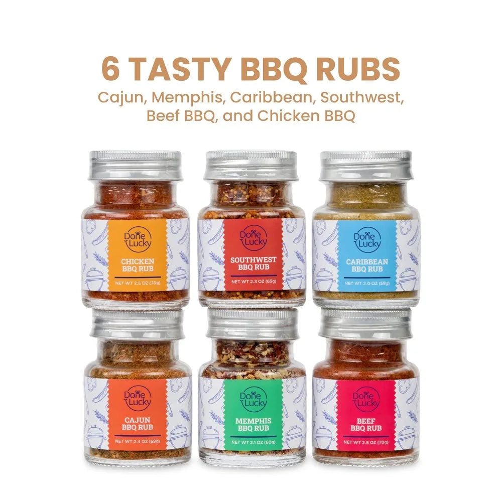 BBQ Rub Gift Set Premium Wooden Box Grilling For Him