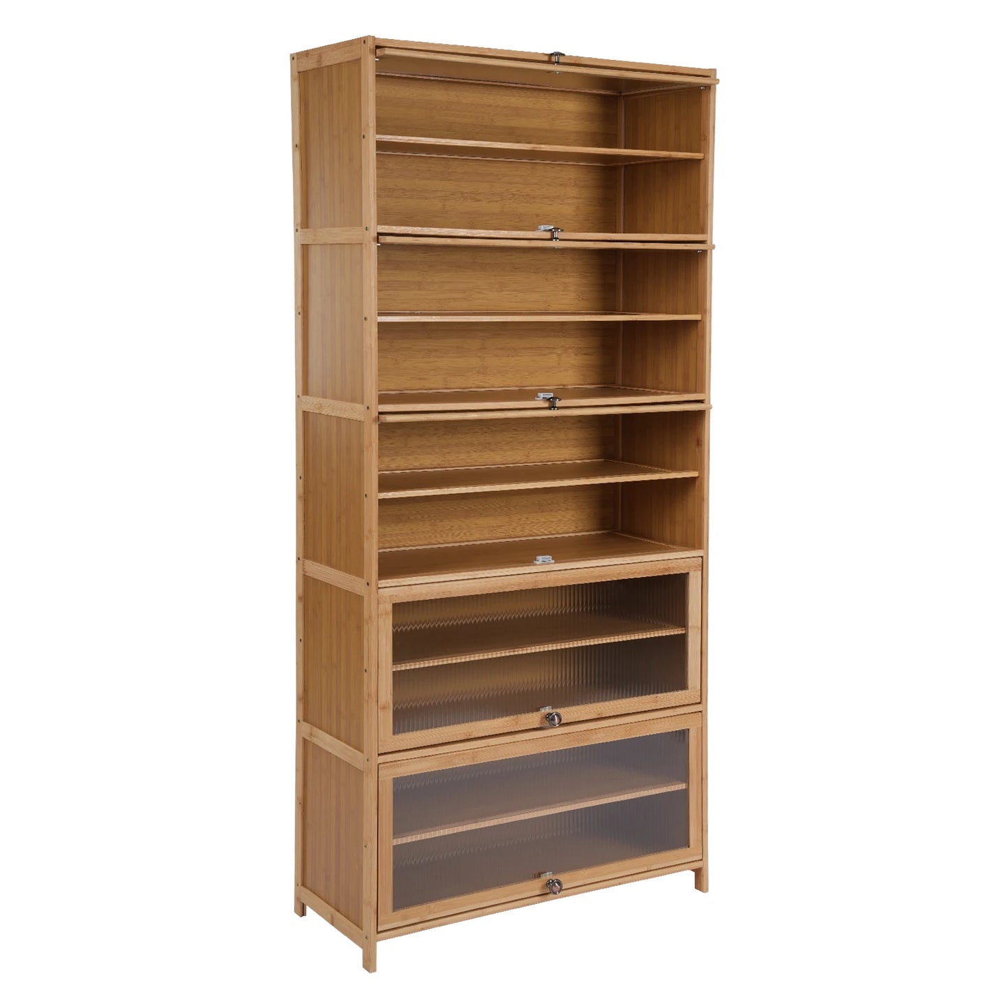 10 Tier Bamboo Shoe Rack Organizer For Footwear Storage
